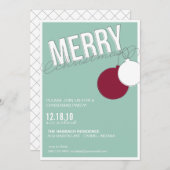 Invitation Joyeux Modèle d'invitation de fête de vacances (Devant / Derrière)
