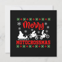 Joyeux Motocross Noël Motocyclette Père Noël laid
