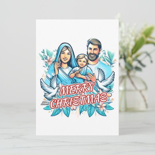 Invitation Joyeux Noël (Debout devant)