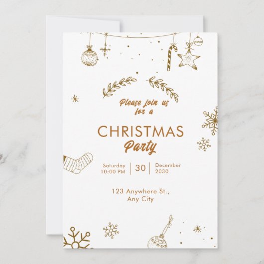 Invitation Joyeux Noël (Devant)