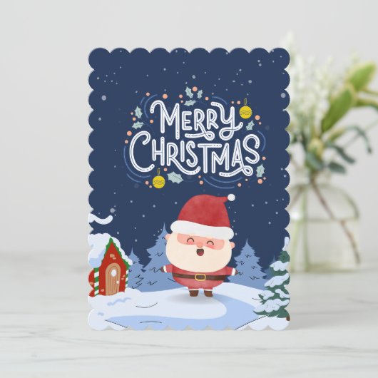 Invitation joyeux Noël (Debout devant)