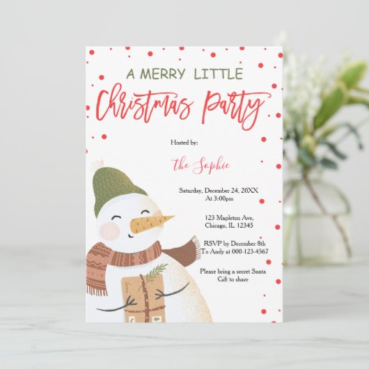 Invitation Joyeux Noël (Debout devant)