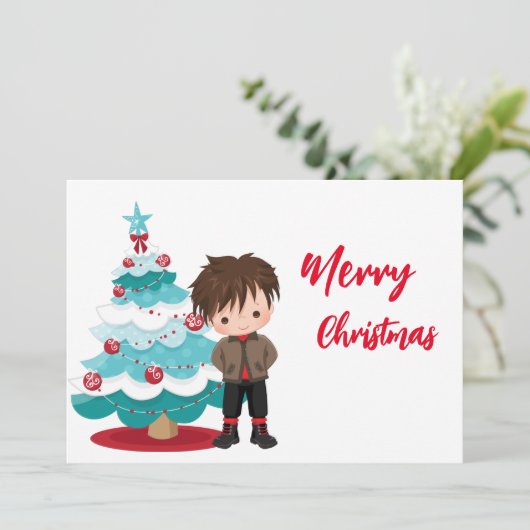 Invitation Joyeux Noël (Debout devant)