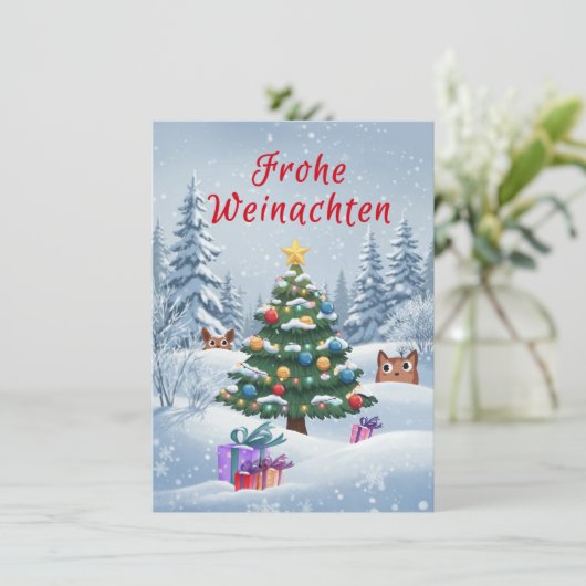 Invitation Joyeux Noël (Debout devant)