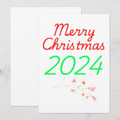 Invitation Joyeux Noël 2024 (Devant / Derrière)