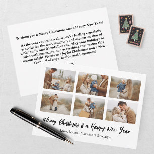 Invitation Joyeux Noël 6 Collage de photos