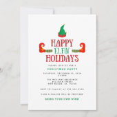 Invitation Joyeux Noël à Elfin (Devant)