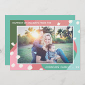 Invitation Joyeux Noël Abstrait coloré (Devant / Derrière)