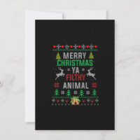 Joyeux Noël Animal Sale Maillot Drôle Xmas