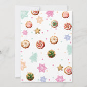 Invitation Joyeux Noël Aquarelle Échange de cookies (Dos)