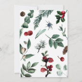 Invitation Joyeux Noël aquarelle vacances Photo (Dos)