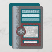 Invitation joyeux noël (argent (Devant / Derrière)