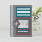 Invitation joyeux noël (argent (Debout devant)