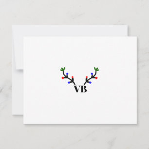 Invitation Joyeux Noël au renne ajouter le nom texte nom titr
