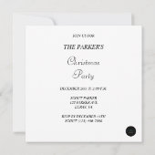 Invitation Joyeux Noël avec des flocons de neige, des arbres (Dos)