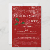 Invitation Joyeux Noël avec le champagne de Santa (Dos)