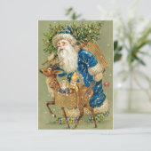 Invitation Joyeux Noël avec Père Noël et Reindeer (Debout devant)