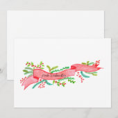 Invitation Joyeux Noël, bannière du Christ (Devant / Derrière)