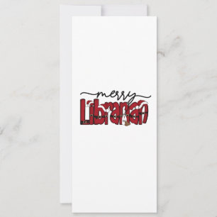 Invitation Joyeux Noël bibliothécaire livre amour bibliothèqu