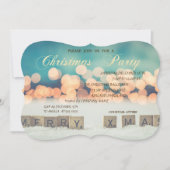 Invitation Joyeux Noël, Bokeh, Fête de Noël d'entreprise (Devant)