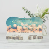 Invitation Joyeux Noël, Bokeh, Fête de Noël d'entreprise (Debout devant)