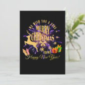 Invitation Joyeux Noël Bonne année (Debout devant)