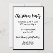 Invitation Joyeux Noël Boston Terrier Chiens (Dos)