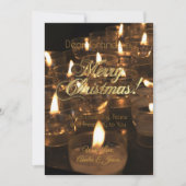 Invitation Joyeux Noël Brûler des bougies (Devant)