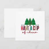 Invitation Joyeux Noël, Buvez Un Verre De Joie (Devant / Derrière)