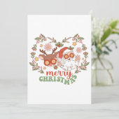 Invitation Joyeux Noël cadeau de Noël (Debout devant)