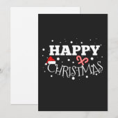 Invitation Joyeux Noël Cadeau Xmas (Devant / Derrière)