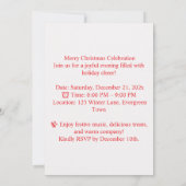 Invitation Joyeux Noël Cardinal (Dos)