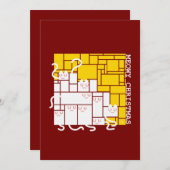 Invitation Joyeux Noël Carré aux Chats (Devant / Derrière)