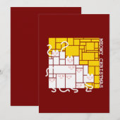 Invitation Joyeux Noël Carré Minous (Devant / Derrière)
