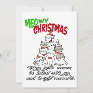 Invitation Joyeux Noël chat – Chats mignons pour les amoureux