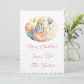 Invitation Joyeux Noël chatons (Debout devant)