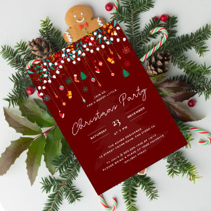 Invitation Joyeux Noël Chaussettes d'hiver Fête de vacances