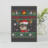 Invitation Joyeux Noël Chien moche Schnauzer Santa Hat (Debout devant)