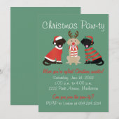 Invitation Joyeux Noël Chiens Labrador Retriever (Devant / Derrière)