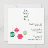 Invitation Joyeux Noël Conception de Cadeau de Fêtes de Fin d (Dos)