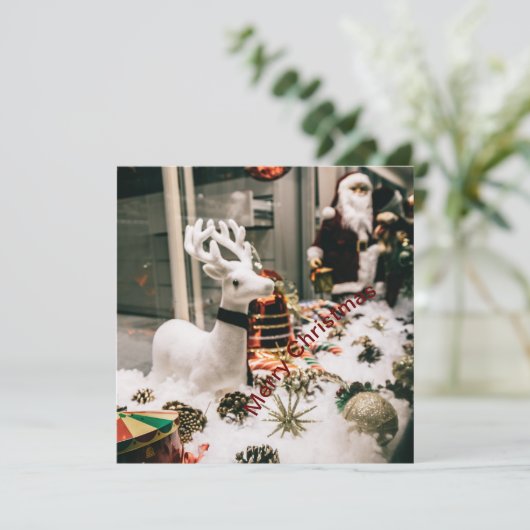 Invitation Joyeux Noël conception personnalisée (Debout devant)