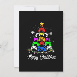 Invitation Joyeux Noël Contrôleur de jeu Arbre enfant Adulte