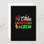 Invitation Joyeux Noël Cookie Baking Crew Funny Baking Ba (Devant / Derrière)