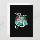 Invitation Joyeux Noël Croisière Pyjama Cool X-Mas Vacances (Devant / Derrière)