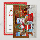 Invitation Joyeux Noël de la part du Père Noël (Devant / Derrière)