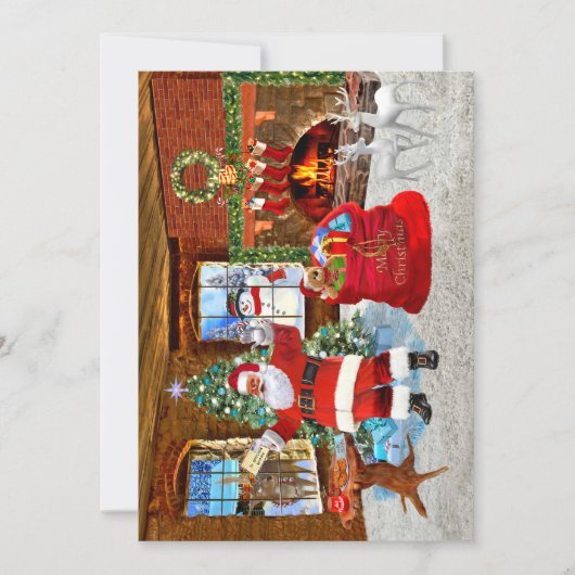 Invitation Joyeux Noël de Père Noël (Devant)