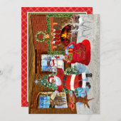 Invitation Joyeux Noël de Père Noël (Devant / Derrière)