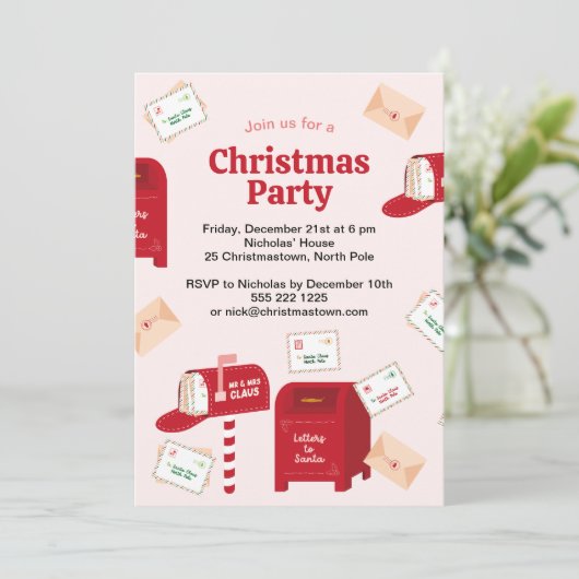 Invitation Joyeux Noël du pôle Nord (Debout devant)