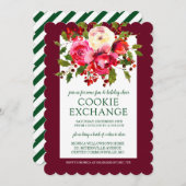 Invitation Joyeux Noël | Échange de cookies de vacances (Devant / Derrière)