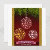 INVITATION JOYEUX NOËL ET BONNE ANNÉE (Devant / Derrière)